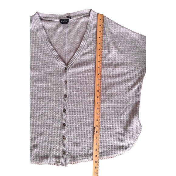 Urban Outfitters Out From Under Oversized Thermal Button-Front Top Size S Pink - Picture 9 of 9